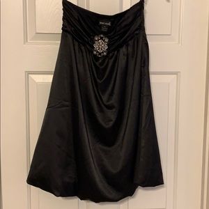 Wet seal black mini dress w/ silver detail size XS